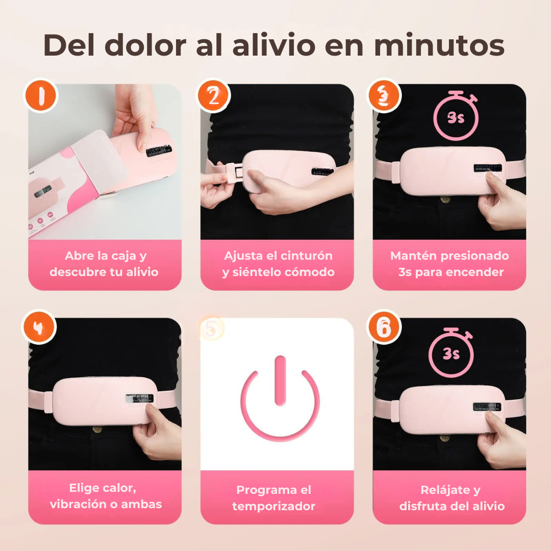 Cinturón Térmico y de Masaje para Dolor Menstrual