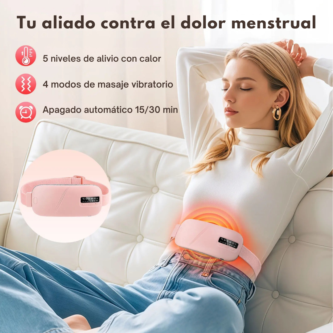 Cinturón Térmico y de Masaje para Dolor Menstrual