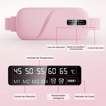 Cinturón Térmico y de Masaje para Dolor Menstrual
